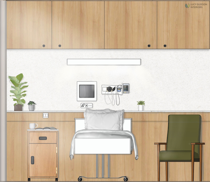 hospital design by Lucy Gleeson Interiors, biophilia, natural elements