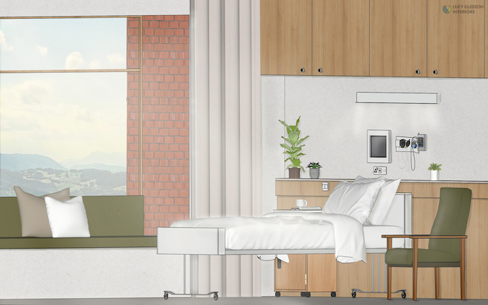 design for natural biophilic hospital materials