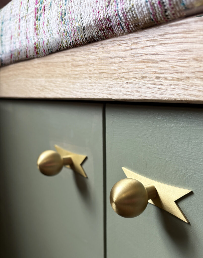 brass unit handles with backplates